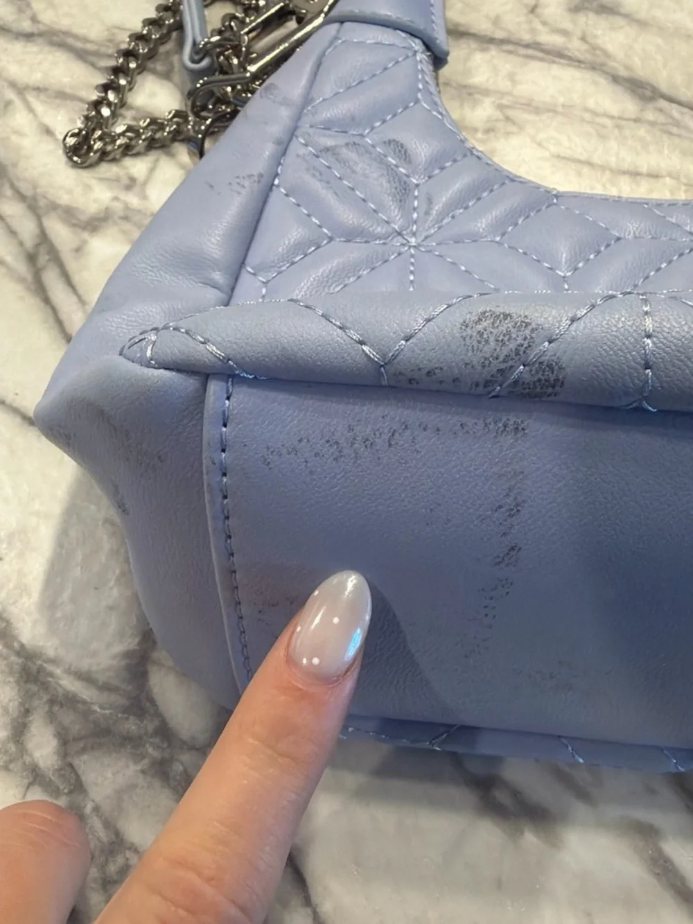 Light blue Steve Madden shoulder bag